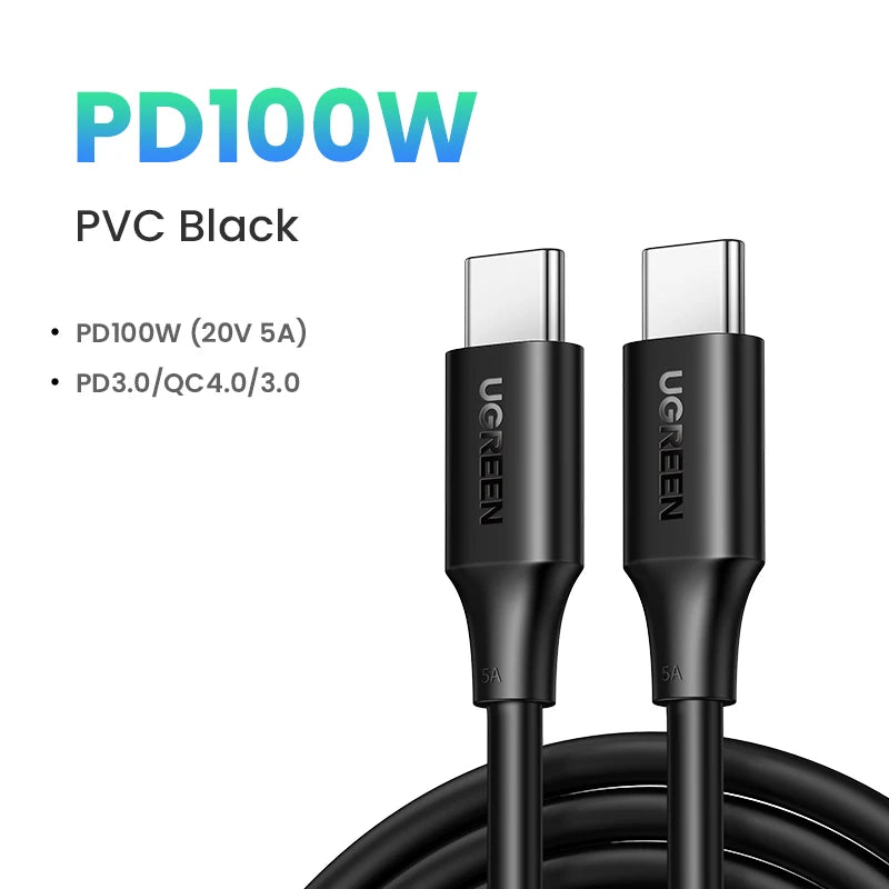 UGREEN 100W USB Type C To USB C Cable For Macbook iPad Iphone