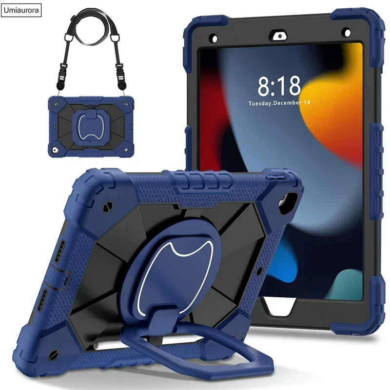 Kids Ipad Case Rotation Handle Stand