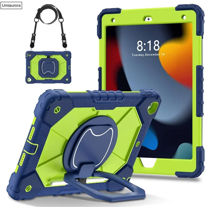 Kids Ipad Case Rotation Handle Stand