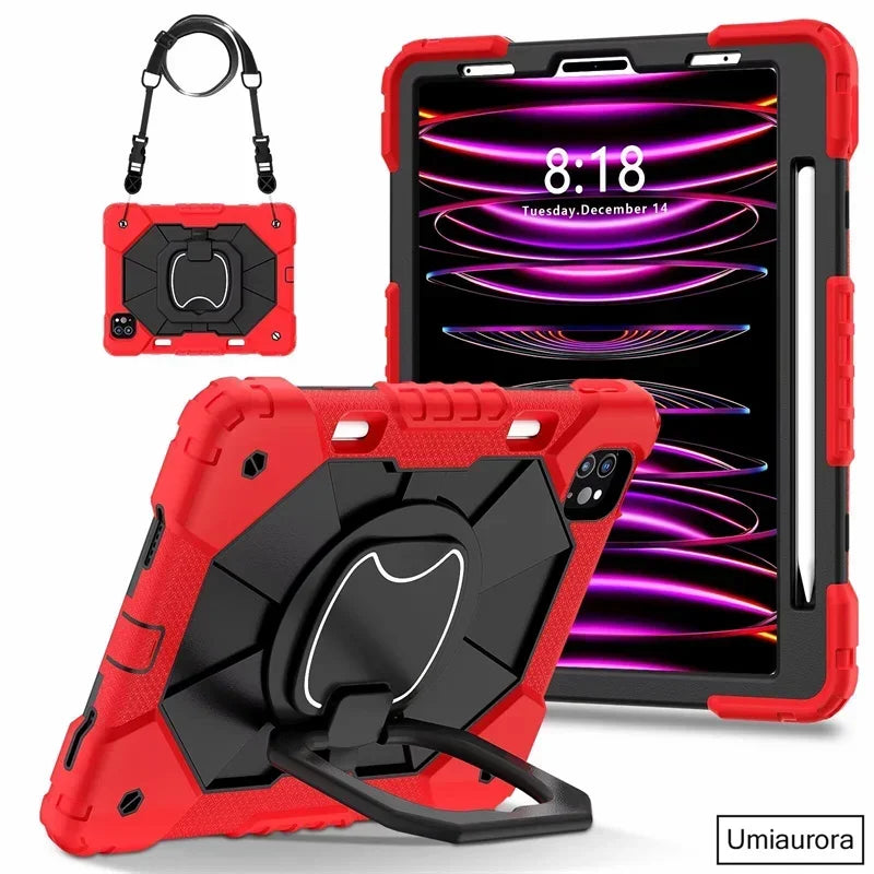 Kids Ipad Case Rotation Handle Stand