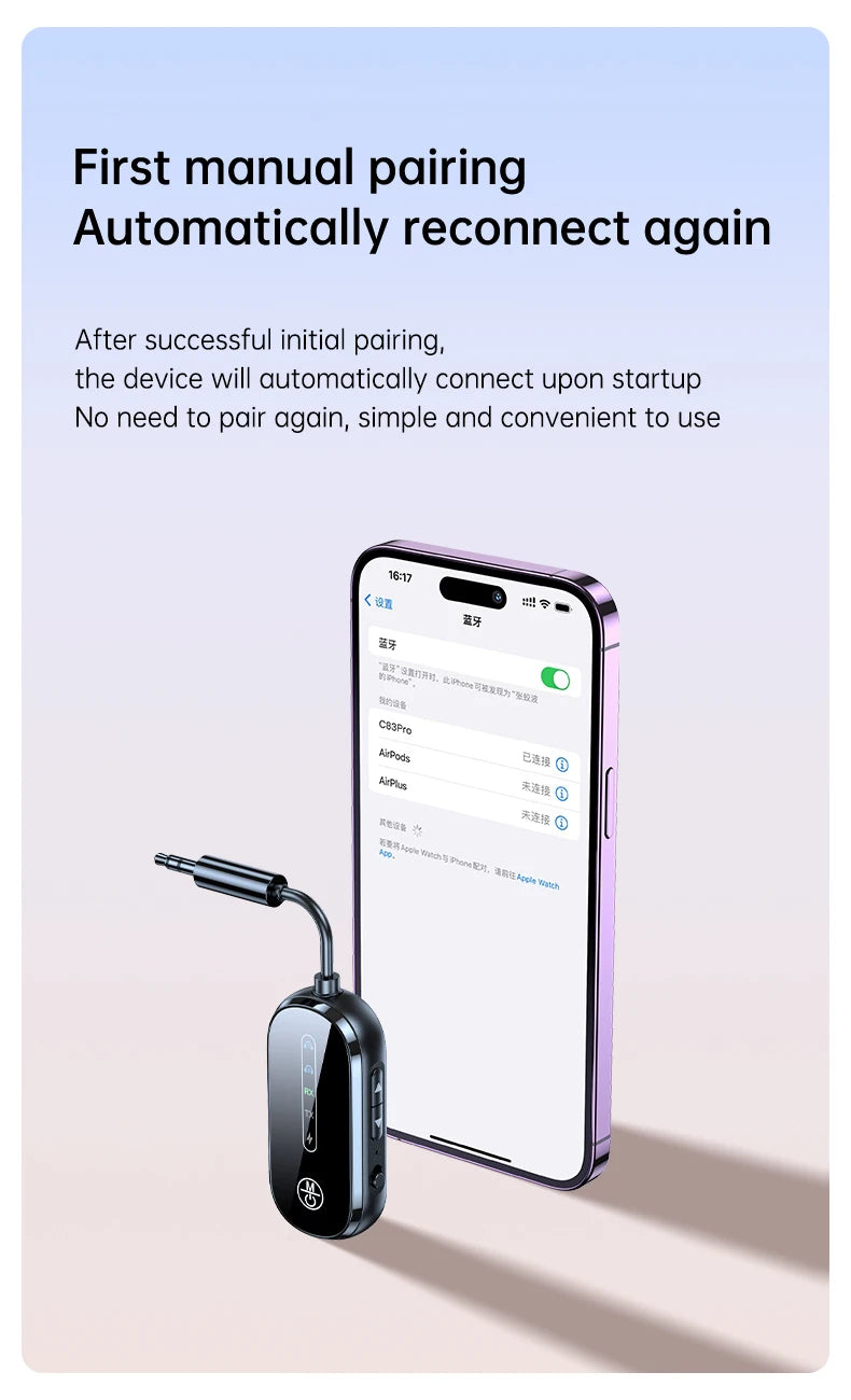 Airplane Bluetooth 5.3 Adapter – AirPods Compatible