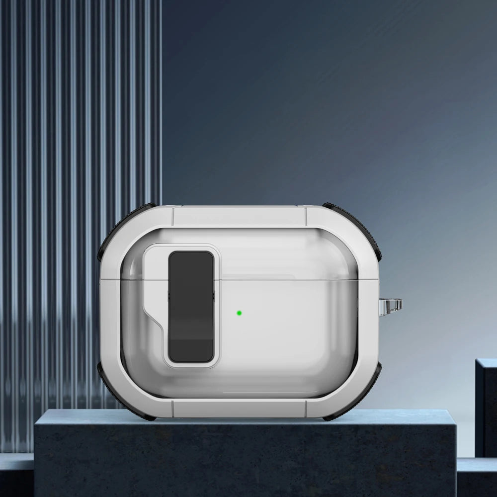 Funda transparente con cierre de seguridad para Airpods