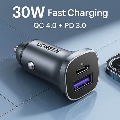 UGREEN Car Charger Type C Fast USB Charger