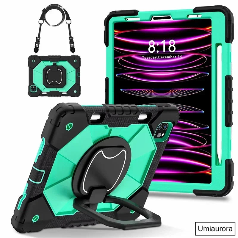 Kids Ipad Case Rotation Handle Stand