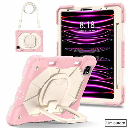 Kids Ipad Case Rotation Handle Stand