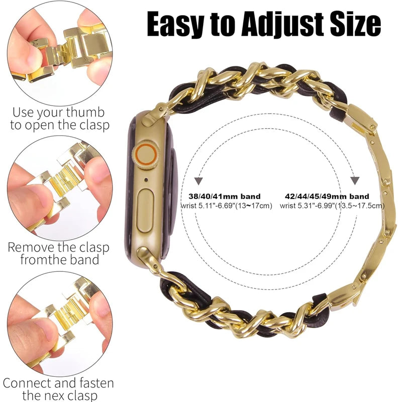 Women Metal Strap for Apple Watch Band