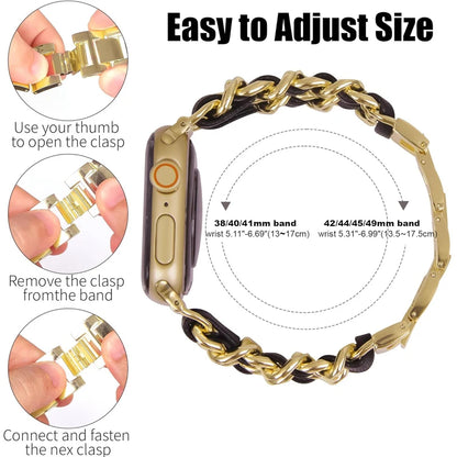 Women Metal Strap for Apple Watch Band