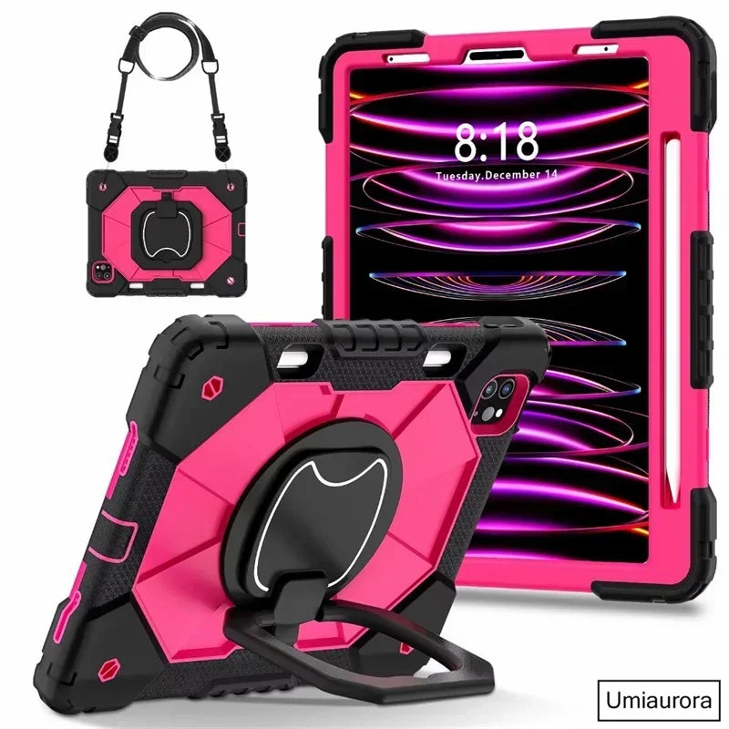 Kids Ipad Case Rotation Handle Stand