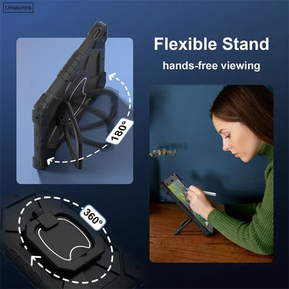 Kids Ipad Case Rotation Handle Stand