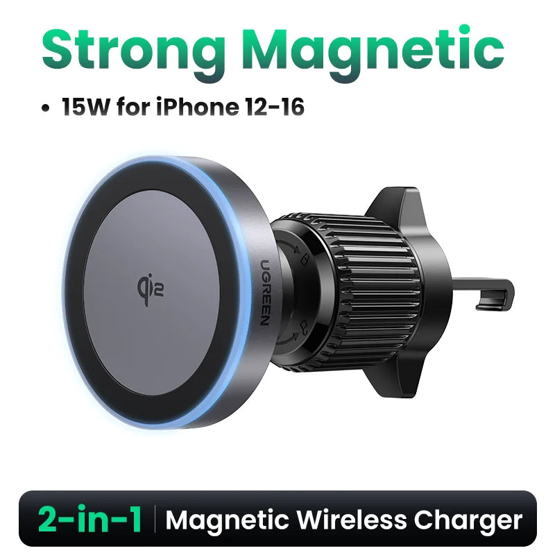 UGREEN Qi2 15W Magnetic Car Phone Holder Charging for Magsafe