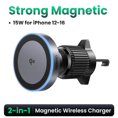 UGREEN Qi2 15W Magnetic Car Phone Holder Charging for Magsafe