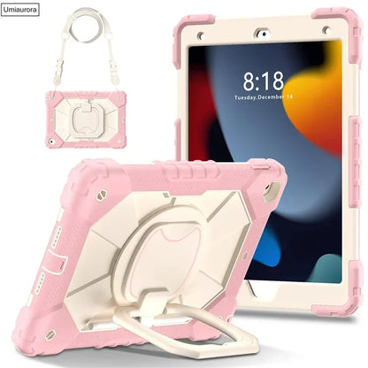 Kids Ipad Case Rotation Handle Stand