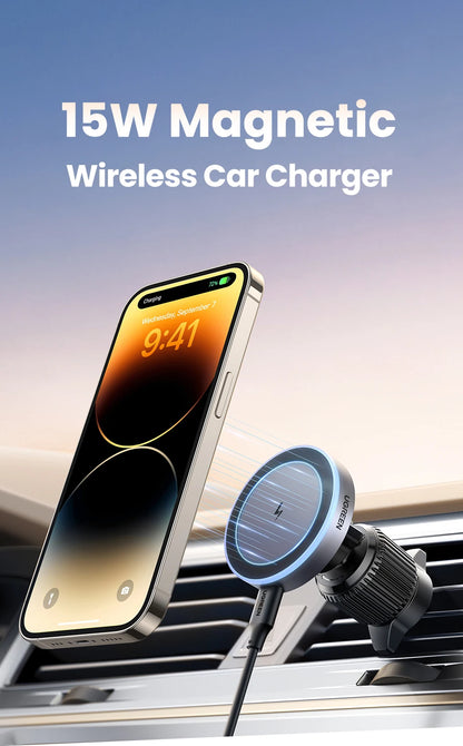 UGREEN Qi2 15W Magnetic Car Phone Holder Charging for Magsafe