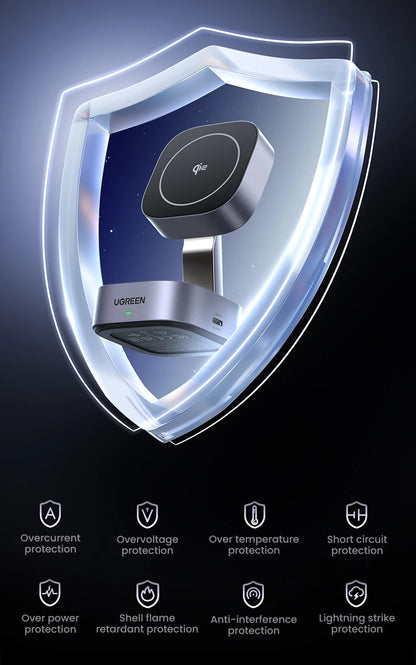 UGREEN Qi2 25W Magnetic Wireless Charger Stand 2-in-1