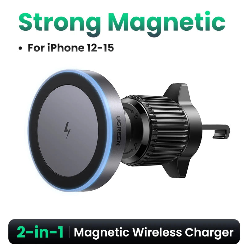 UGREEN Qi2 15W Magnetic Car Phone Holder Charging for Magsafe