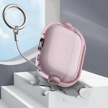 Crystal Hard Shell Case with Metal Clip for AirPods