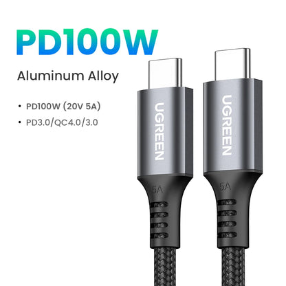 UGREEN 100W USB Type C To USB C Cable For Macbook iPad Iphone