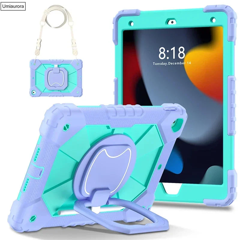 Kids Ipad Case Rotation Handle Stand