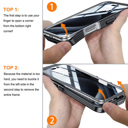 3-in-1 Magnetic Clear Full Protection Case for iPhone 16 / 16 Pro / 16 Pro Max