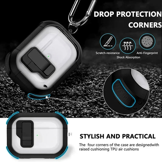 Security Lock Transparent Cover for Airpods