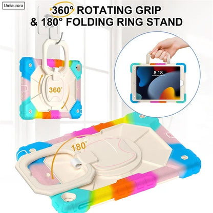 Kids Ipad Case Rotation Handle Stand