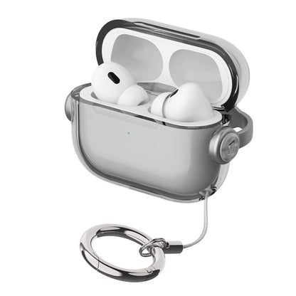 Crystal Hard Shell Case with Metal Clip for AirPods