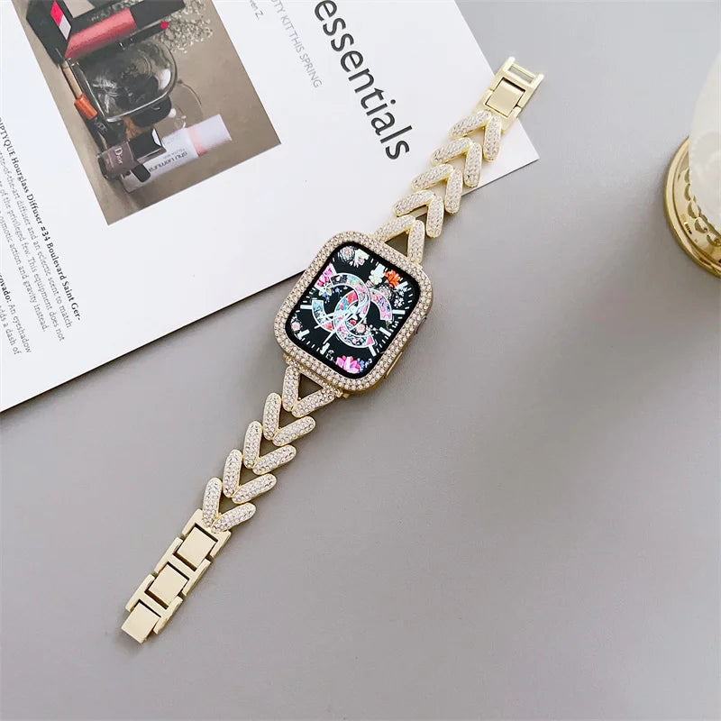 Diamond Metal Strap for Apple Watch