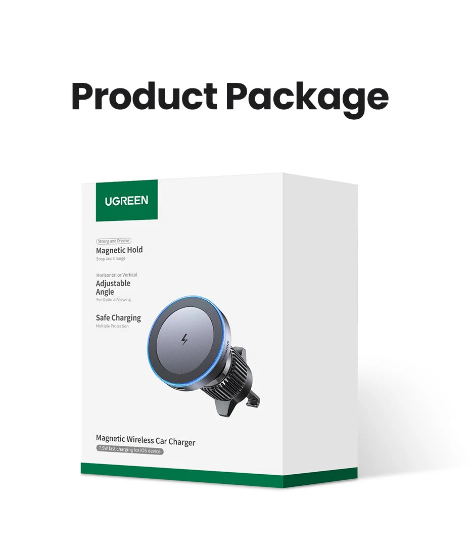 UGREEN Qi2 15W Magnetic Car Phone Holder Charging for Magsafe
