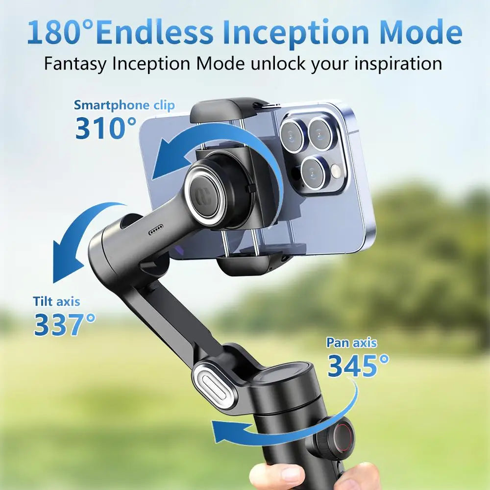 AOCHUAN 3-Axis Handheld Gimbal Stabilizer for Smartphone Audio & Video