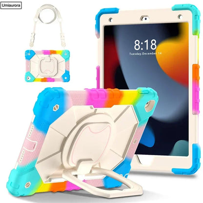 Kids Ipad Case Rotation Handle Stand