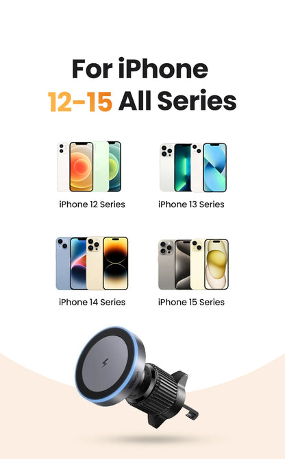 UGREEN Qi2 15W Magnetic Car Phone Holder Charging for Magsafe