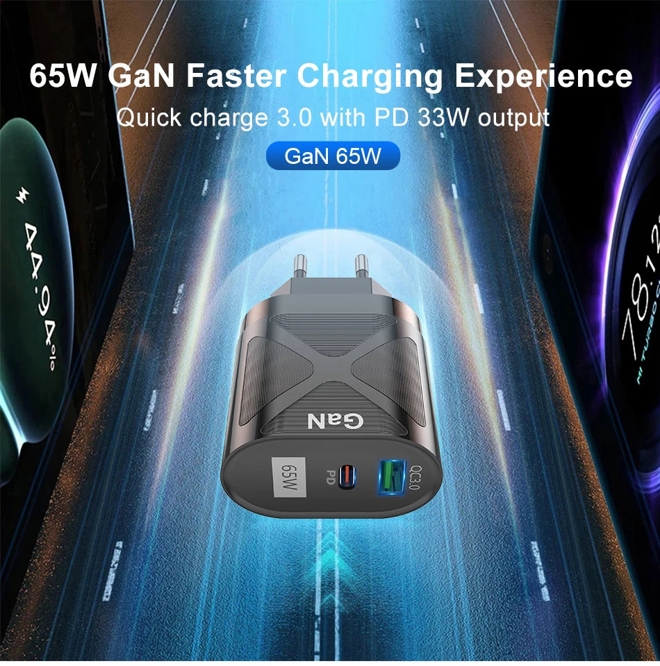 65W GaN Charger iPhone Compatible