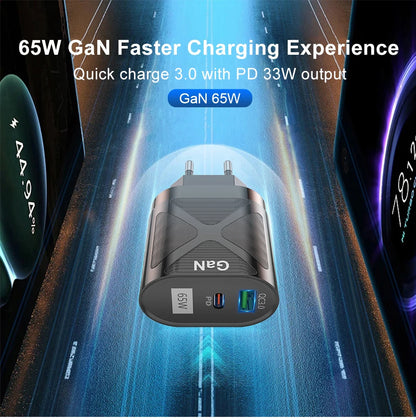 65W GaN Charger iPhone Compatible