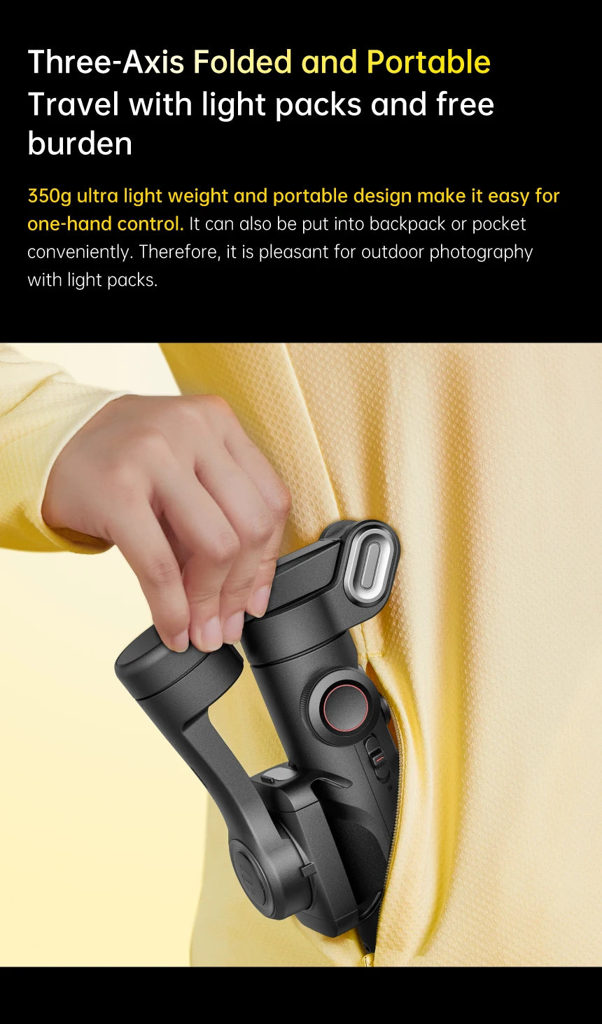 AOCHUAN 3-Axis Handheld Gimbal Stabilizer for Smartphone Audio & Video