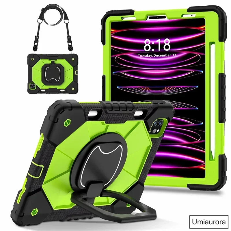 Kids Ipad Case Rotation Handle Stand