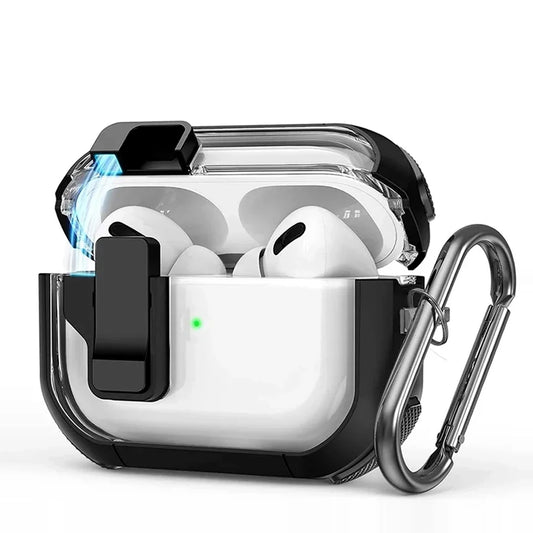 Security Lock Transparent Cover for Airpods