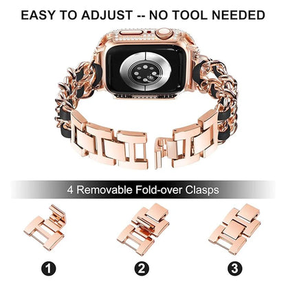 Women Metal Strap for Apple Watch Band