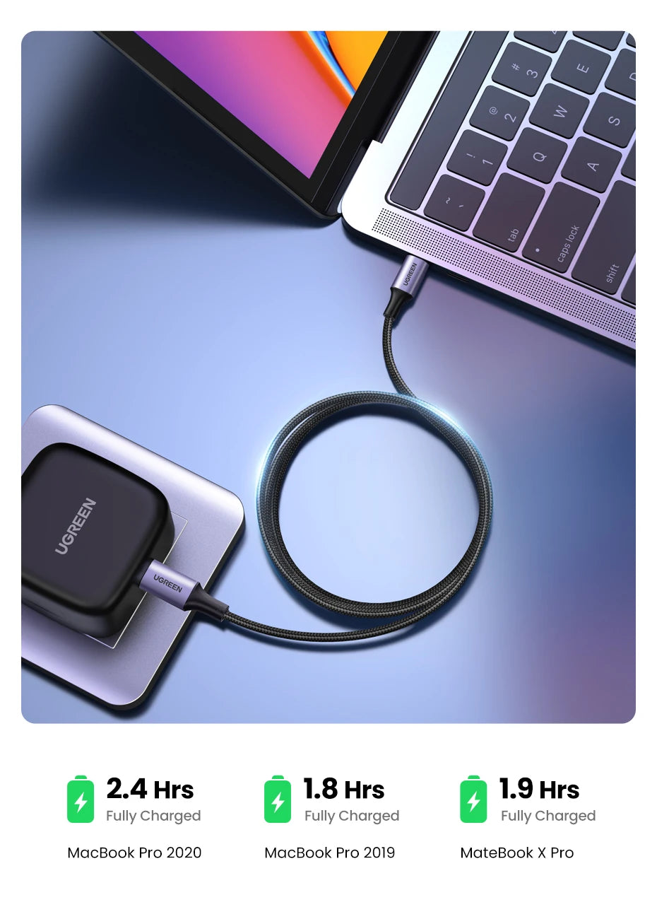 UGREEN 100W USB Type C To USB C Cable For Macbook iPad Iphone