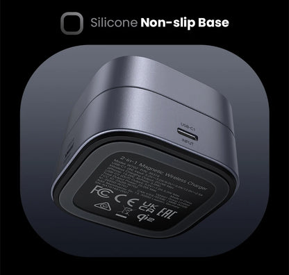 UGREEN Qi2 25W Magnetic Wireless Charger Stand 2-in-1