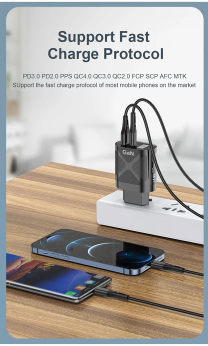 65W GaN Charger iPhone Compatible