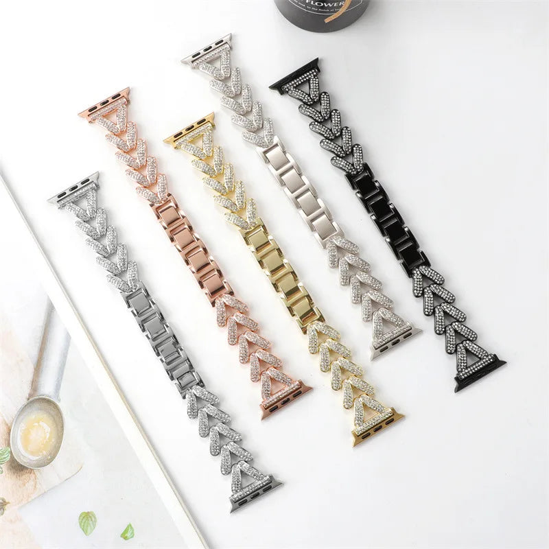 Diamond Metal Strap for Apple Watch