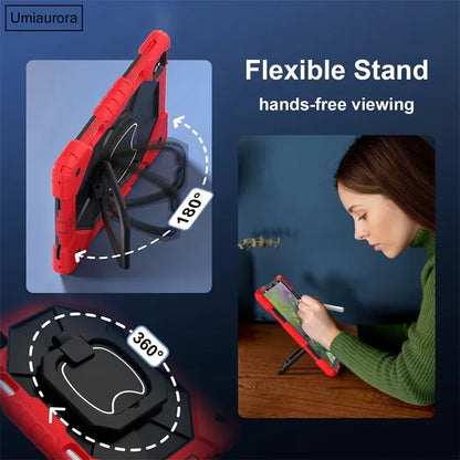 Kids Ipad Case Rotation Handle Stand