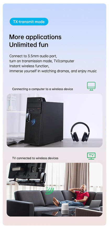 Airplane Bluetooth 5.3 Adapter – AirPods Compatible
