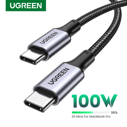 UGREEN 100W USB Type C To USB C Cable For Macbook iPad Iphone