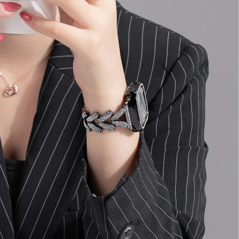 Diamond Metal Strap for Apple Watch