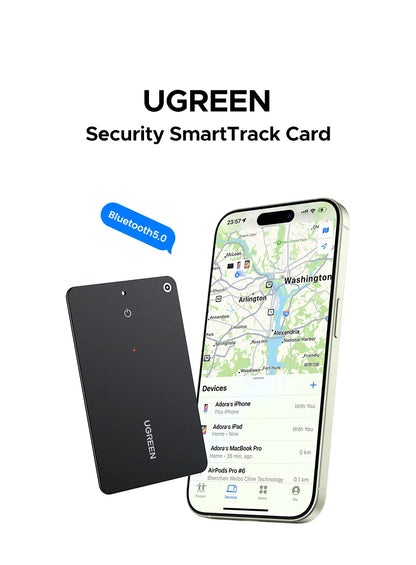 UGREEN Security SmartTrack Card Works with Apple Find (AirTag iOS Only)