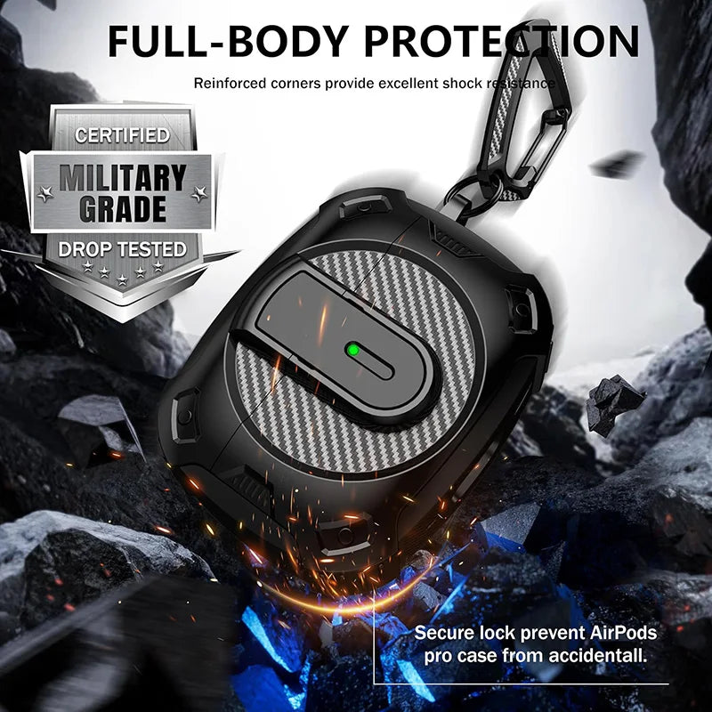 Security Lock Armor Case For Airpods
