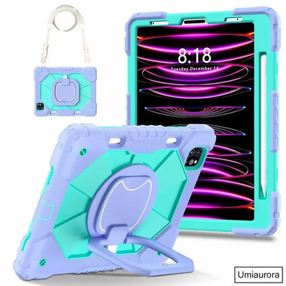 Kids Ipad Case Rotation Handle Stand