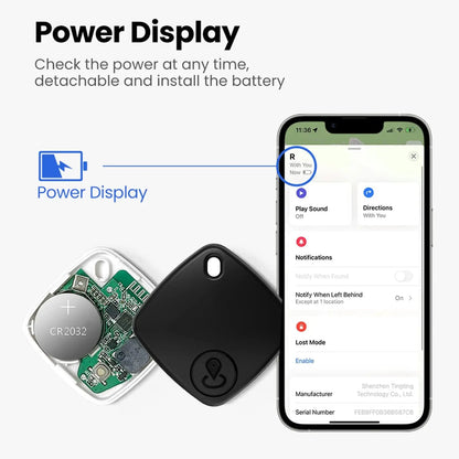 Smart Bluetooth Tracker Compatible con Apple Find My (AirTag iOS)