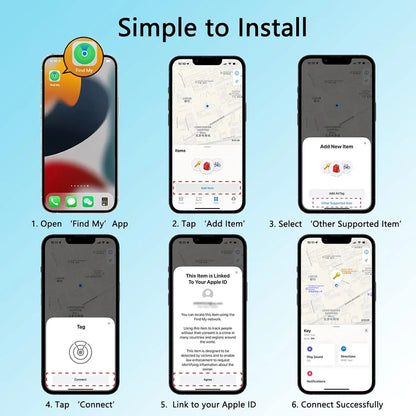 Smart Bluetooth Tracker Compatible con Apple Find My (AirTag iOS)